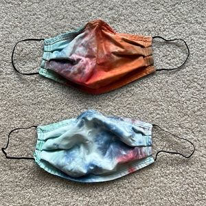 (NWOT) Pastel Tie-Dye Cloth Face Masks- Set of 2